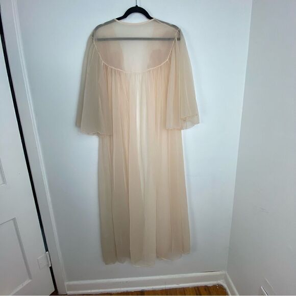 Vintage Deene Lingerie Sheer Kimono Maxi Duster Robe Fairy Whimsi Wicked Medium - Picture 12 of 15